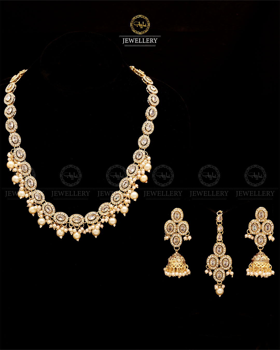 Oval Mala set with Jhumki-2858