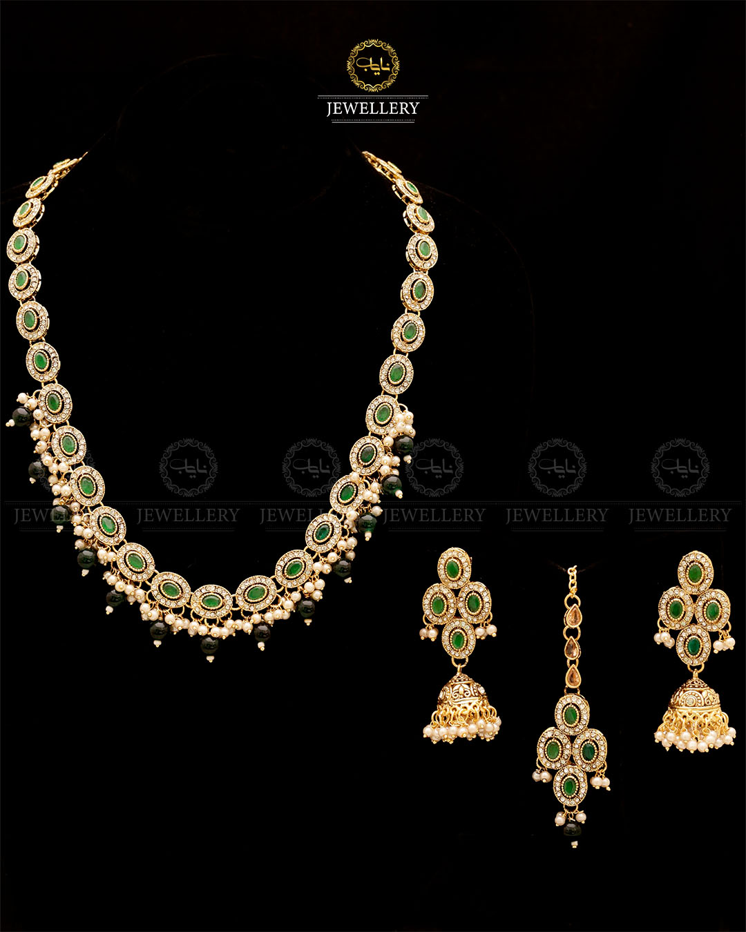 Oval Mala set with Jhumki-2858