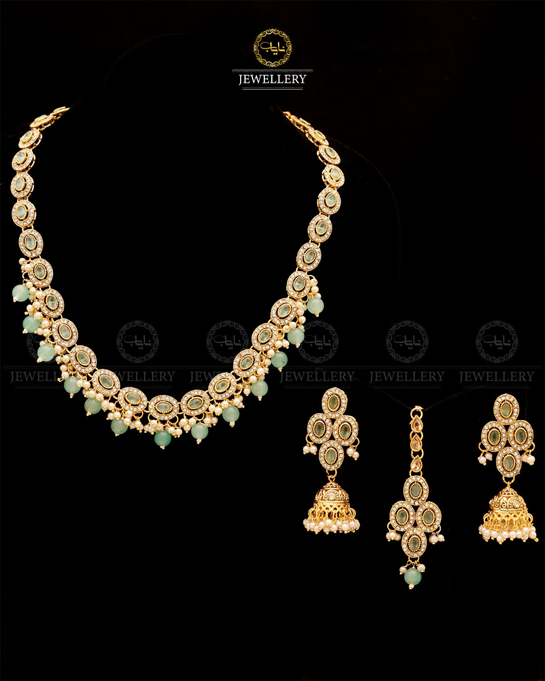 Oval Mala set with Jhumki-2858