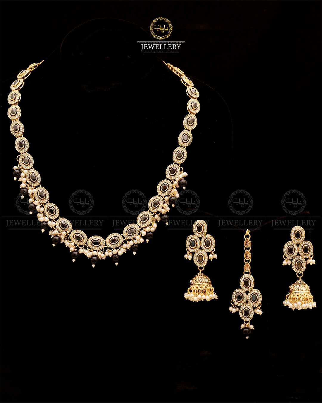 Oval Mala set with Jhumki-2858
