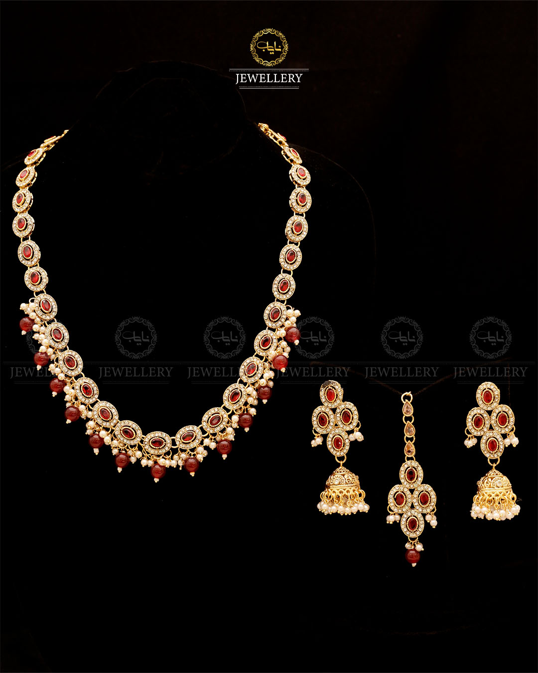 Oval Mala set with Jhumki-2858