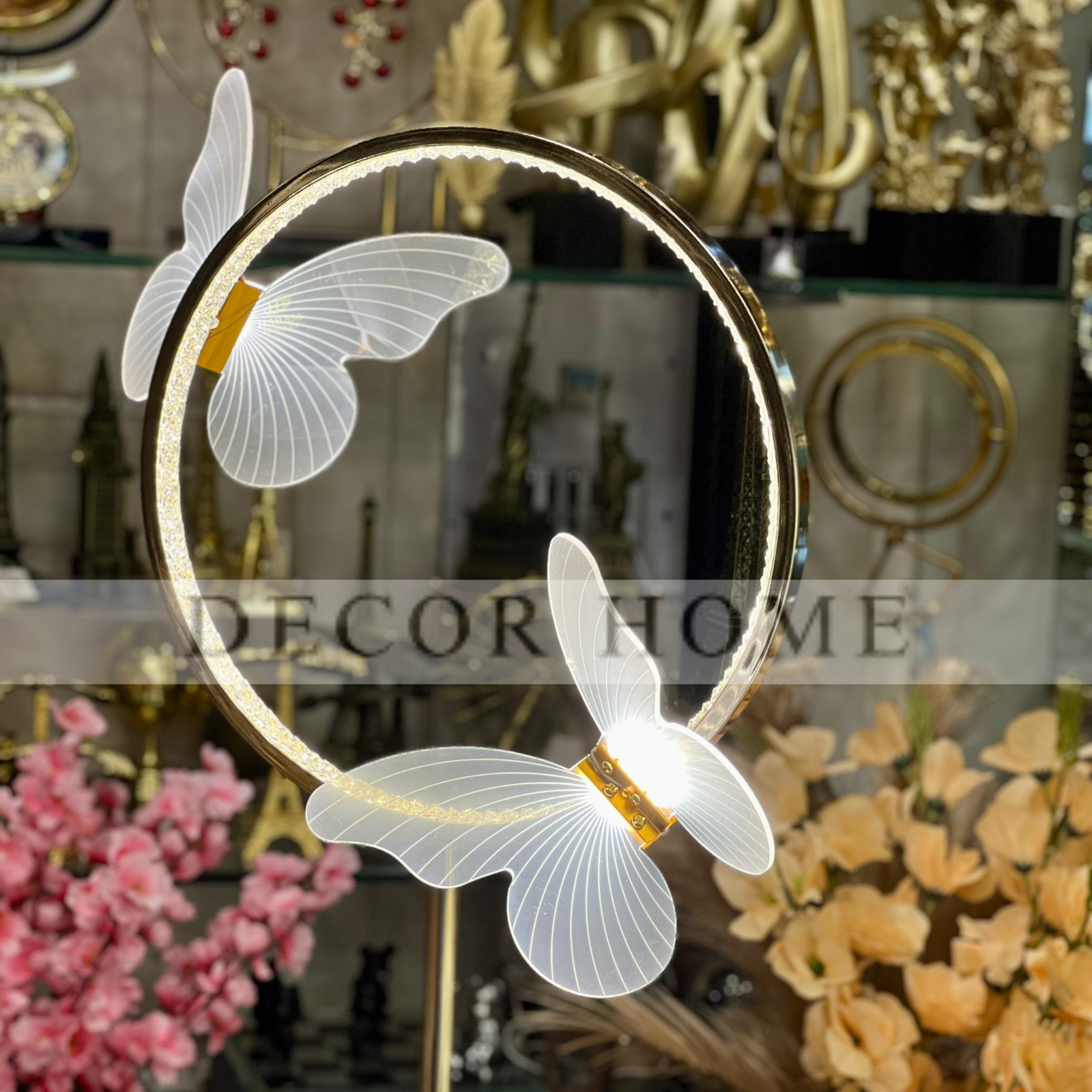 Metal Round Butterfly Floor Lamp