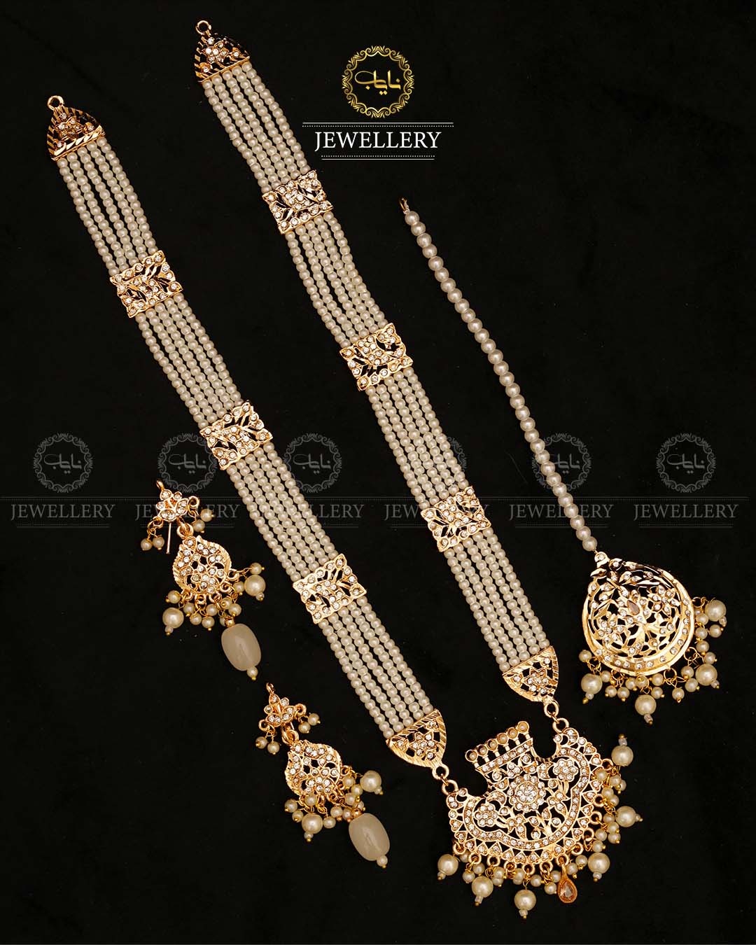 Gold plated Hyedrabadi Mala set-2702