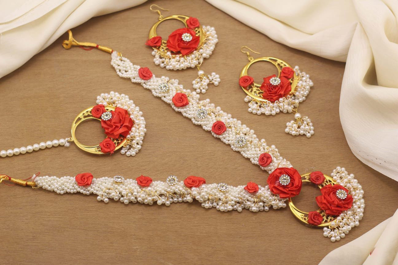 Mehndi/Mayo Pearl 4 pcs  Mala set-2543