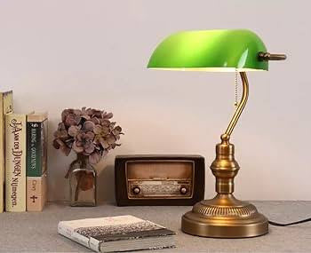 Vintage Style Banker Lamp