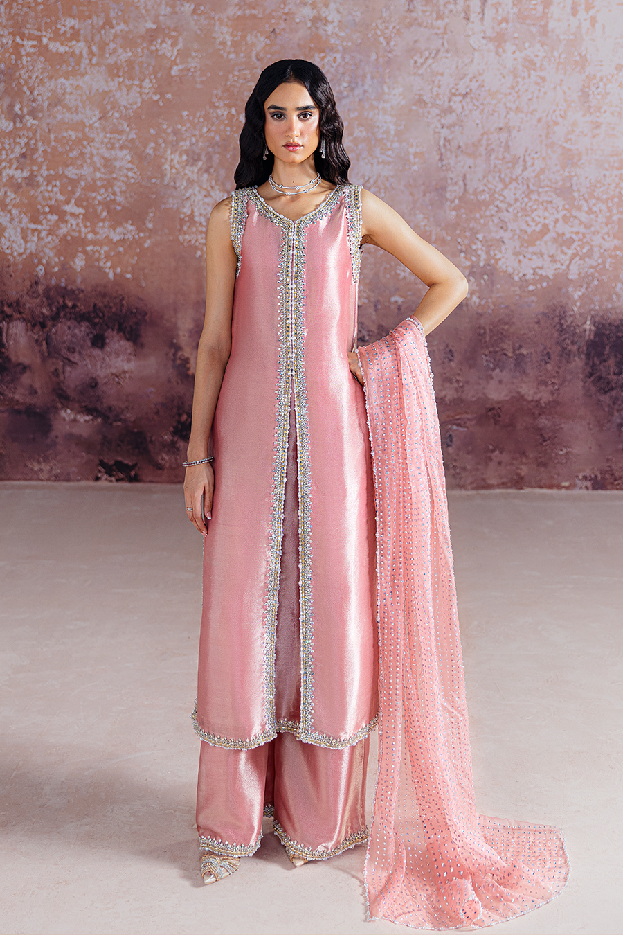 SRA Wedding Festive Organza Hand Emblishment Unstitched Collection AYDA