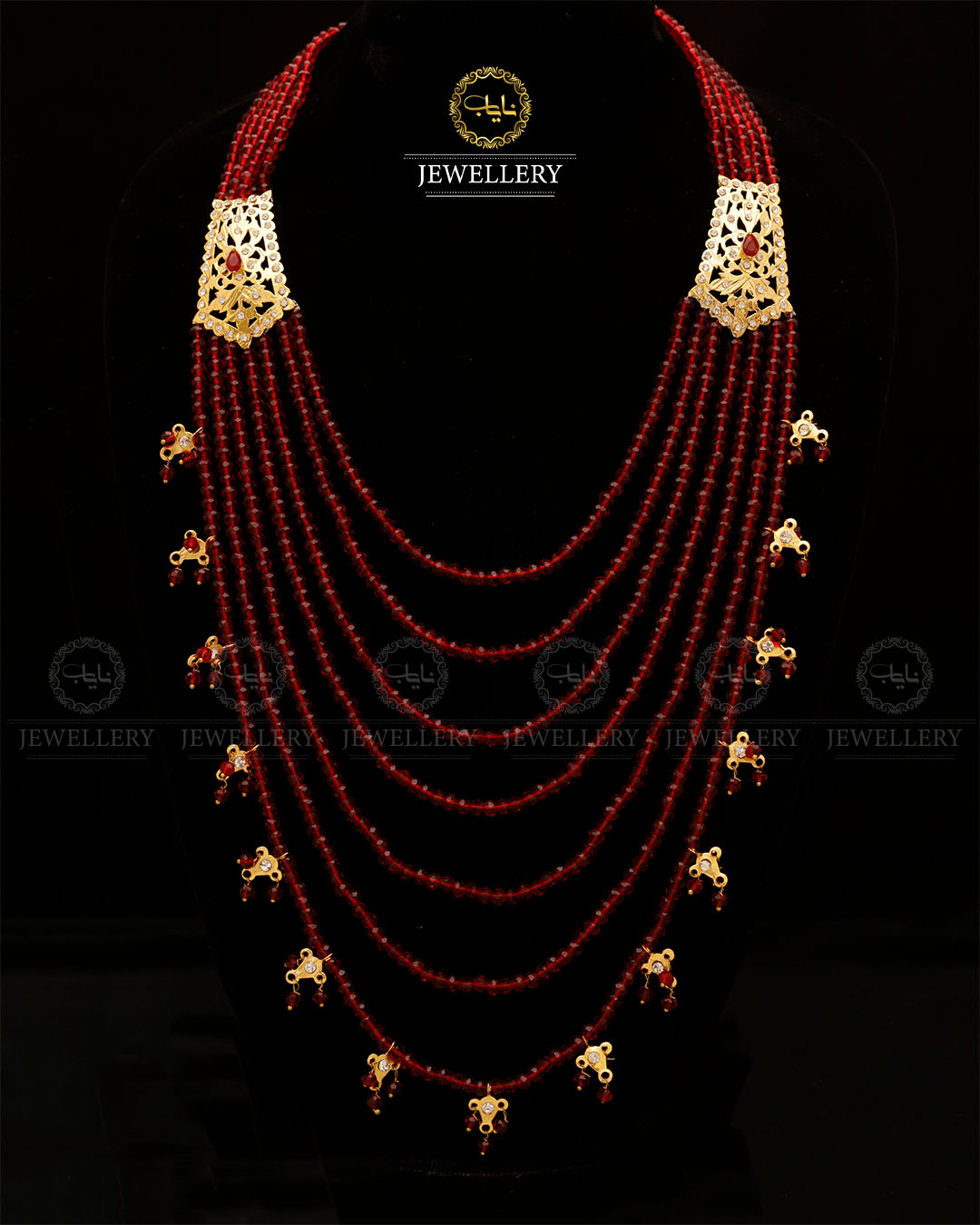 Hyedrabadi 7 lara Mala (without Earrings)-2832