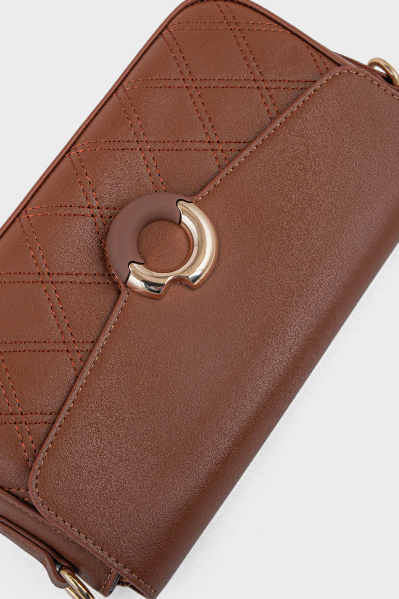 Cross Shoulder Bags BS2167-Brown