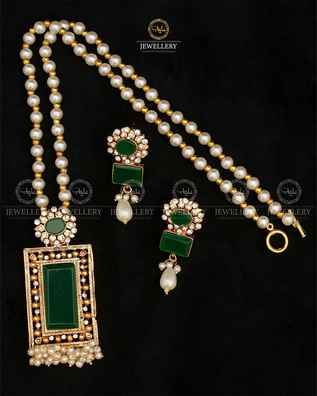 Egyptian Locket set with mala-2519