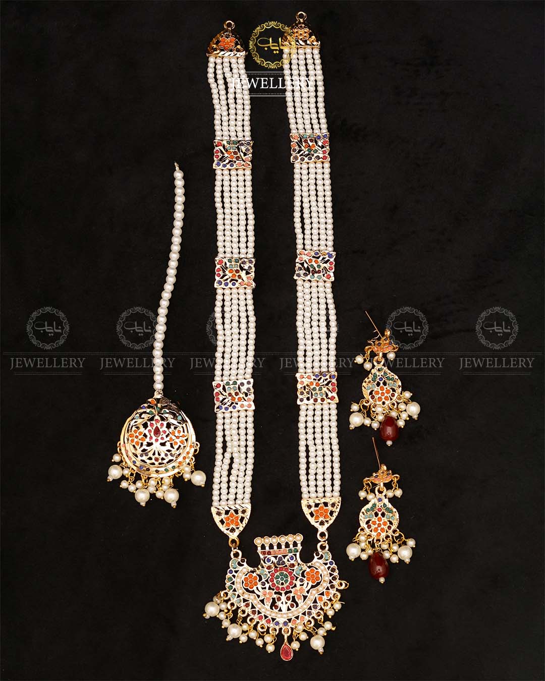 Gold plated Hyedrabadi Mala set-2702