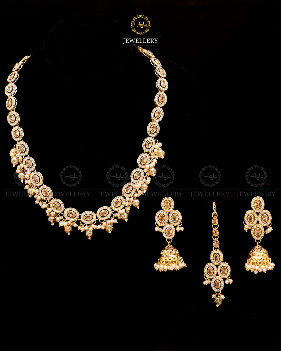 Oval Mala set with Jhumki-2858