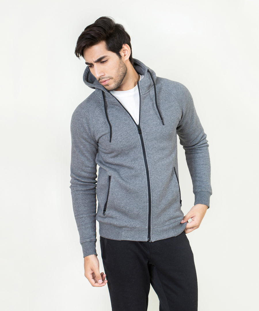 Men's Basic Zipper Hoodie