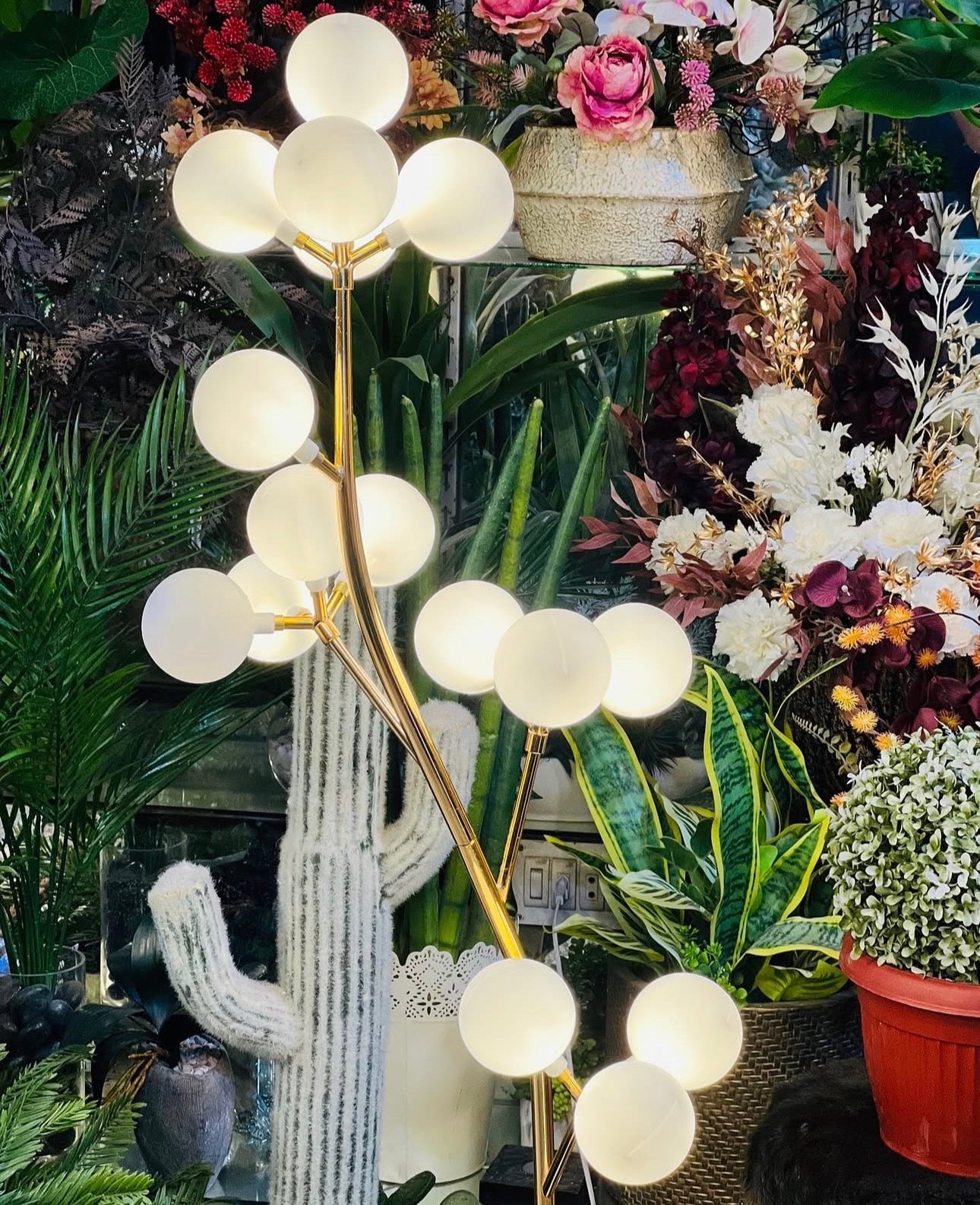 Milky White Glowing Tree Floor Lamp