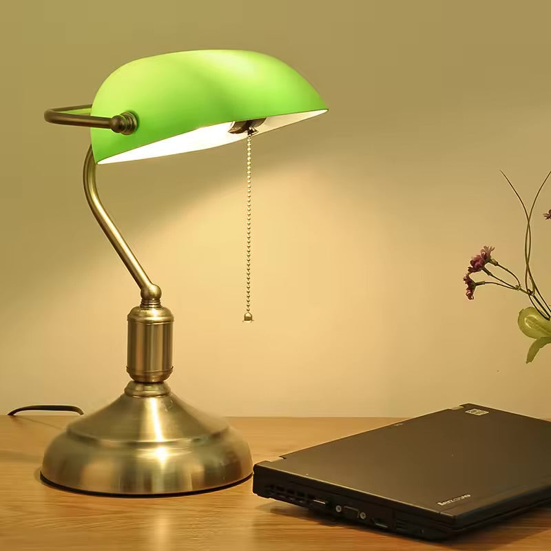 Vintage Style Banker Lamp