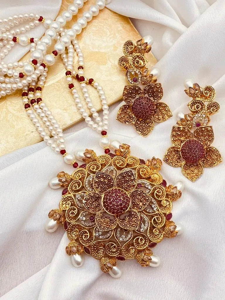 Designer flower Mala set NJ-1639