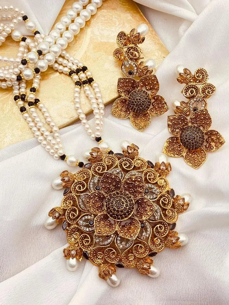 Designer flower Mala set NJ-1639