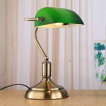 Vintage Style Banker Lamp