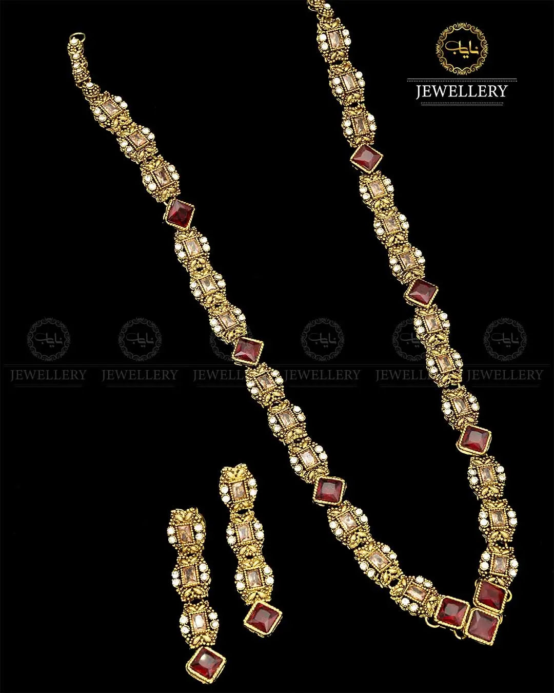 Egyptian Mala set in Antique Polish NJ-1791