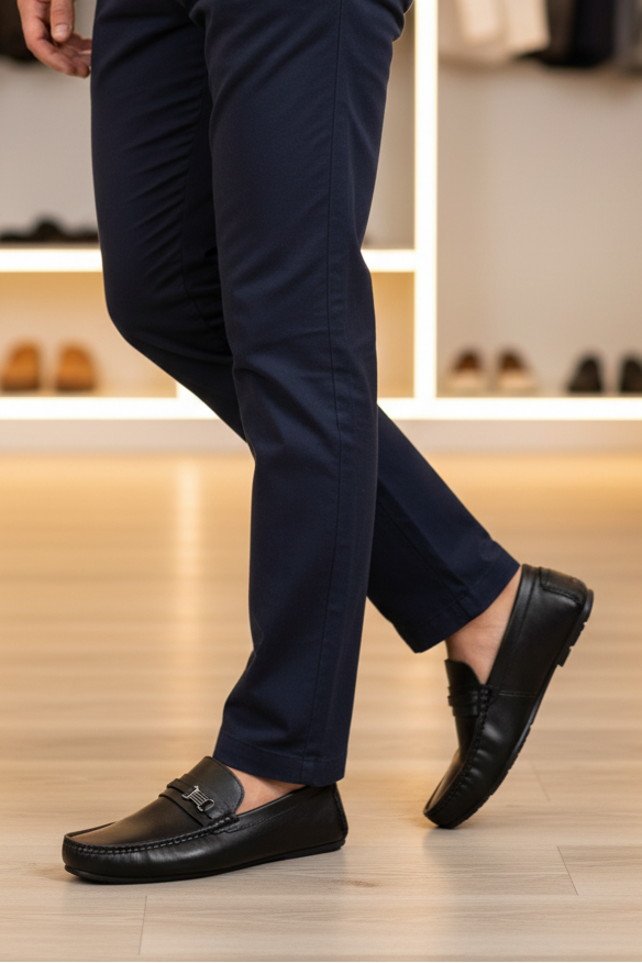 Men Casual Driving Mocs MC4036-Black