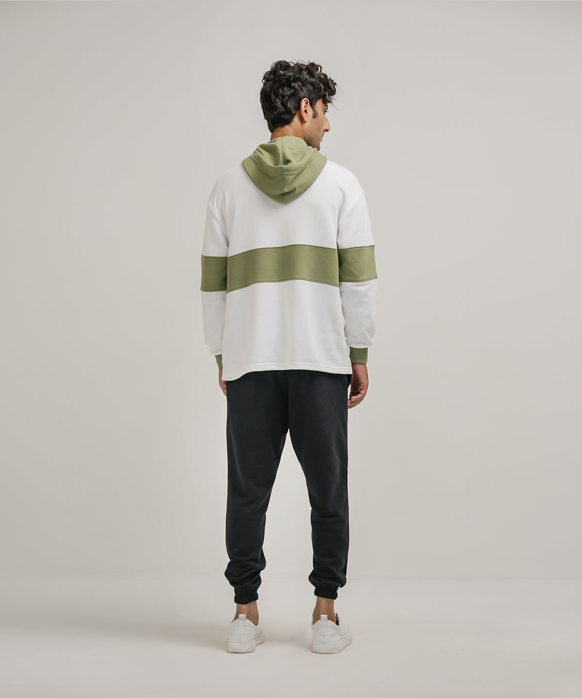 Men's Contrast Panel Hoodie