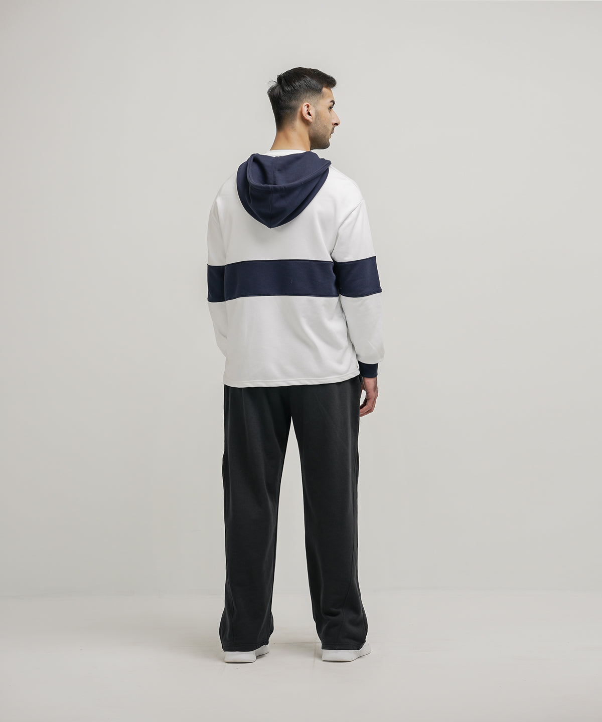 Men's Contrast Panel Hoodie
