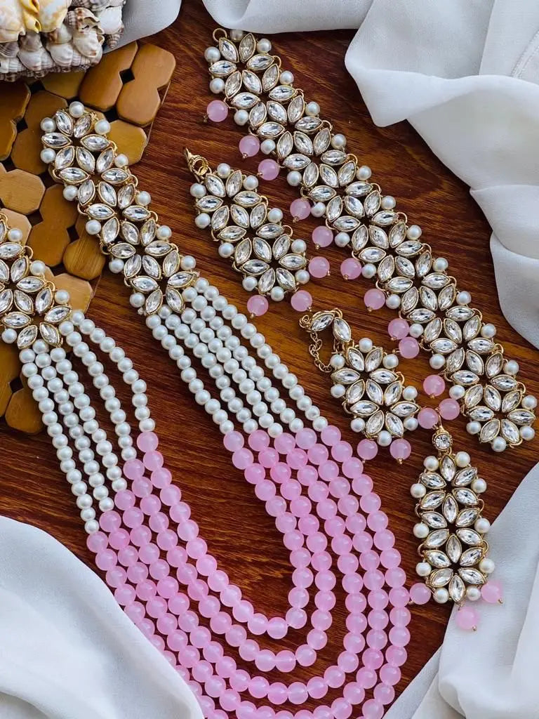 Mughlai Pearl Bridal Necklace (original) NJ-1005 (special colour)