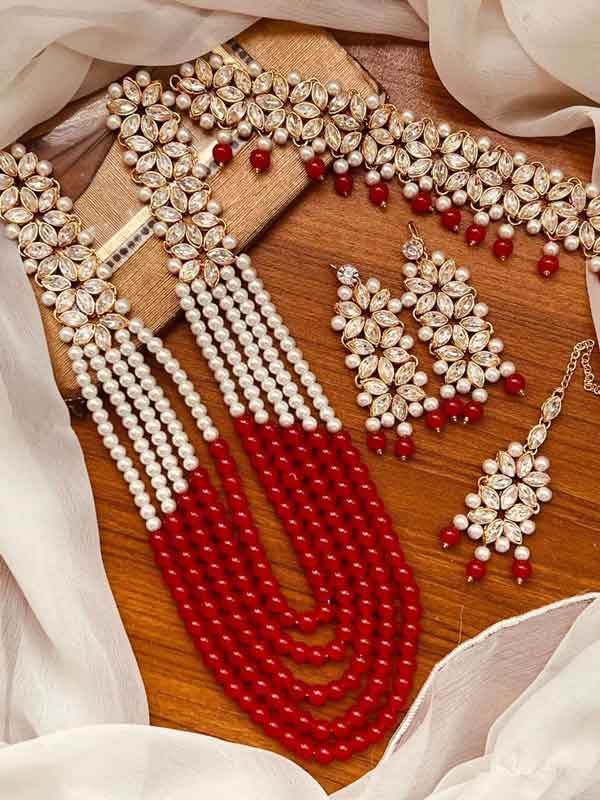 Mughlai Pearl Bridal Necklace (original) NJ-1005 (special colour)