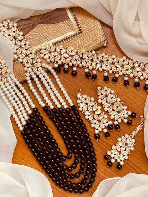 Mughlai Pearl Bridal Necklace (original) NJ-1005 (special colour)