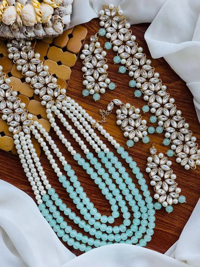 Mughlai Pearl Bridal Necklace (original) NJ-1005 (special colour)