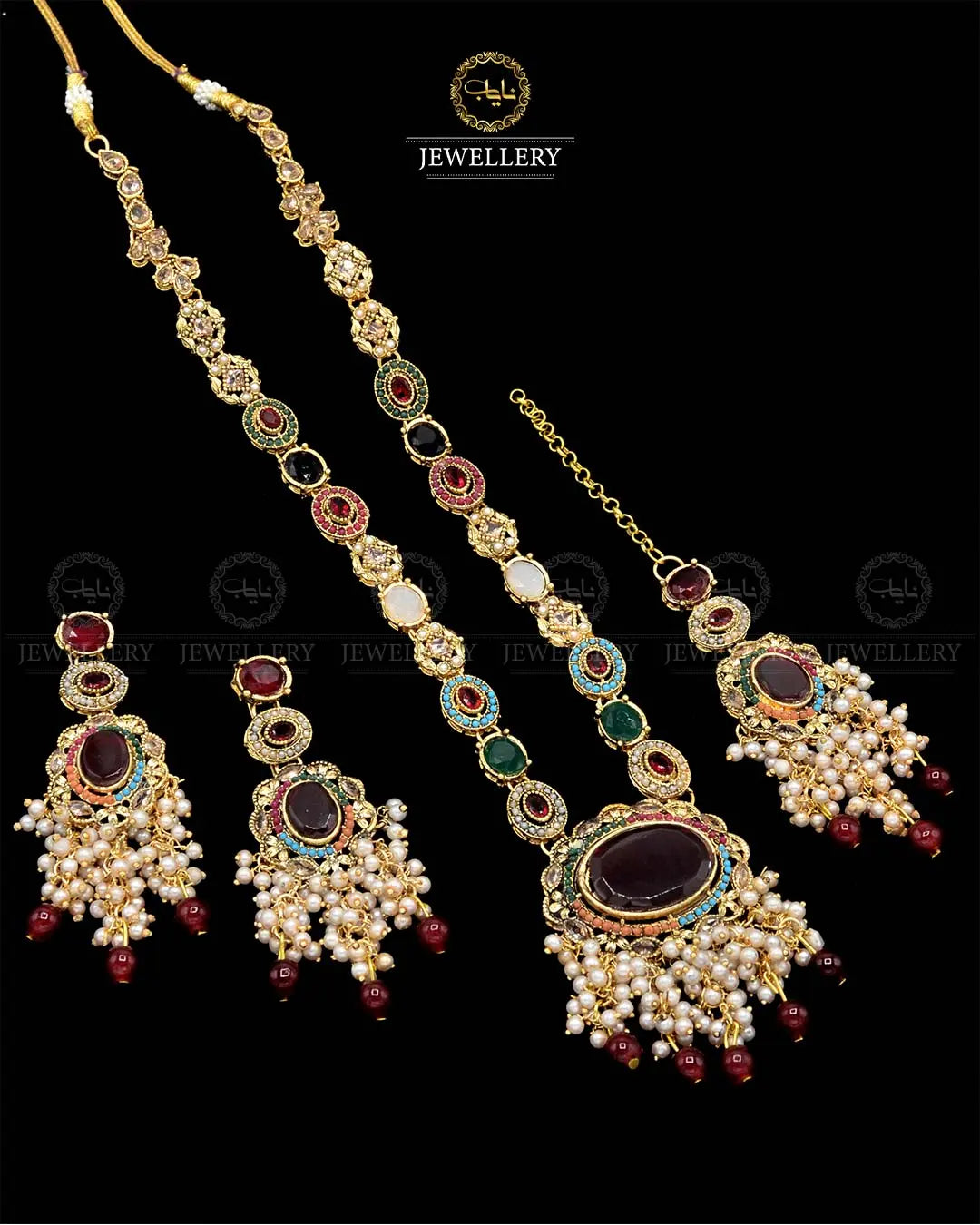 Noratan Mala set with Tika NJ-1912-Golden