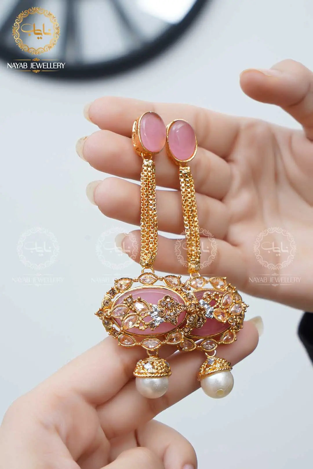 Royal Egyptian Mala Set with Long Earring  NJ-1177