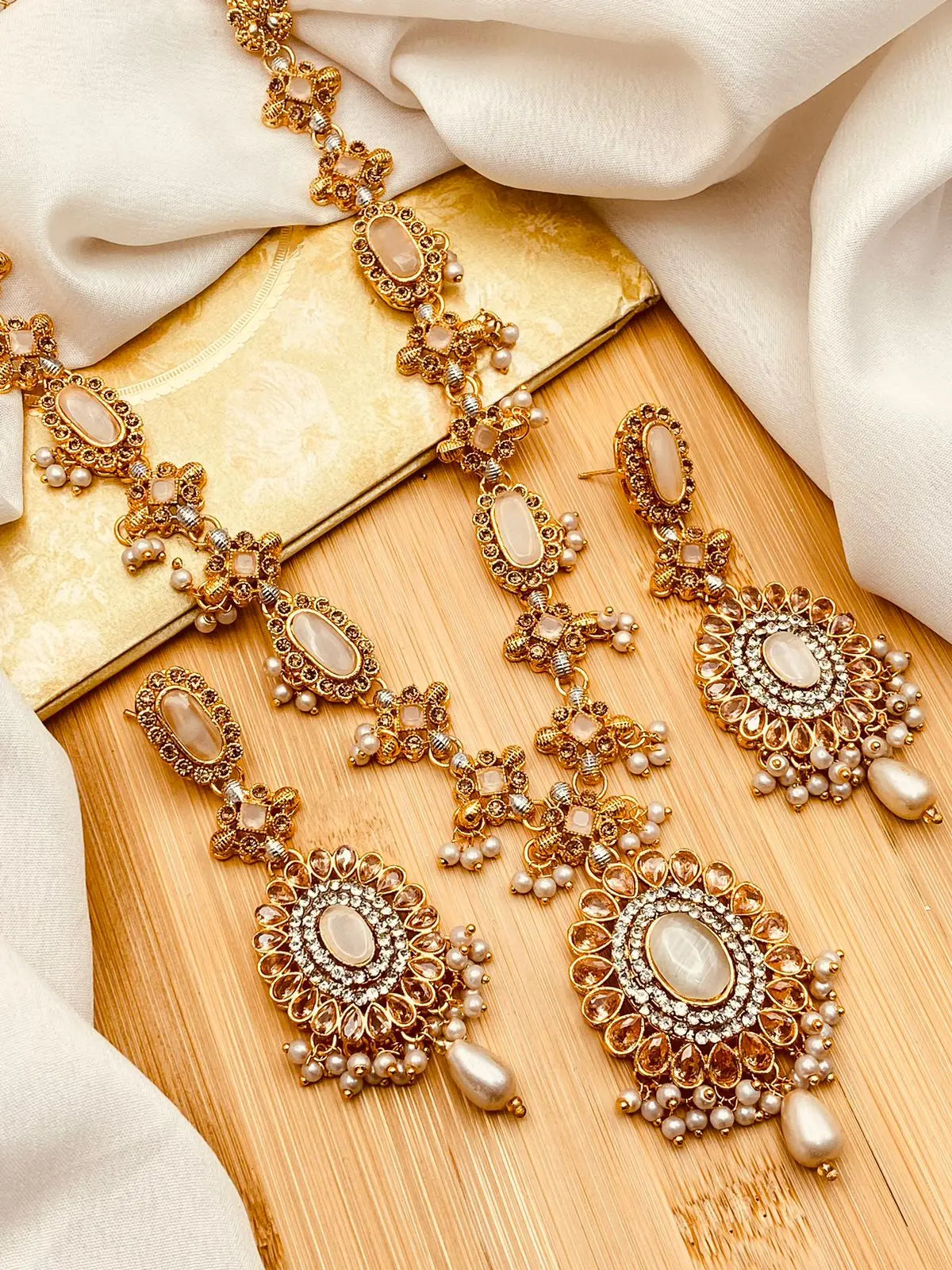 Royal Zarcon  Mala Set with Earring  NJ-1518