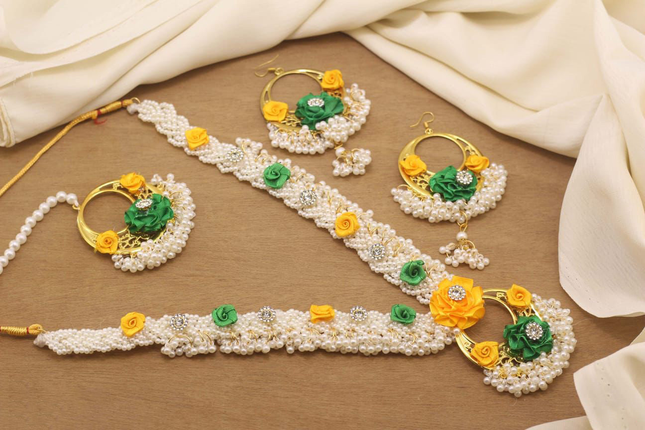 Mehndi/Mayo Pearl 4 pcs  Mala set-2543