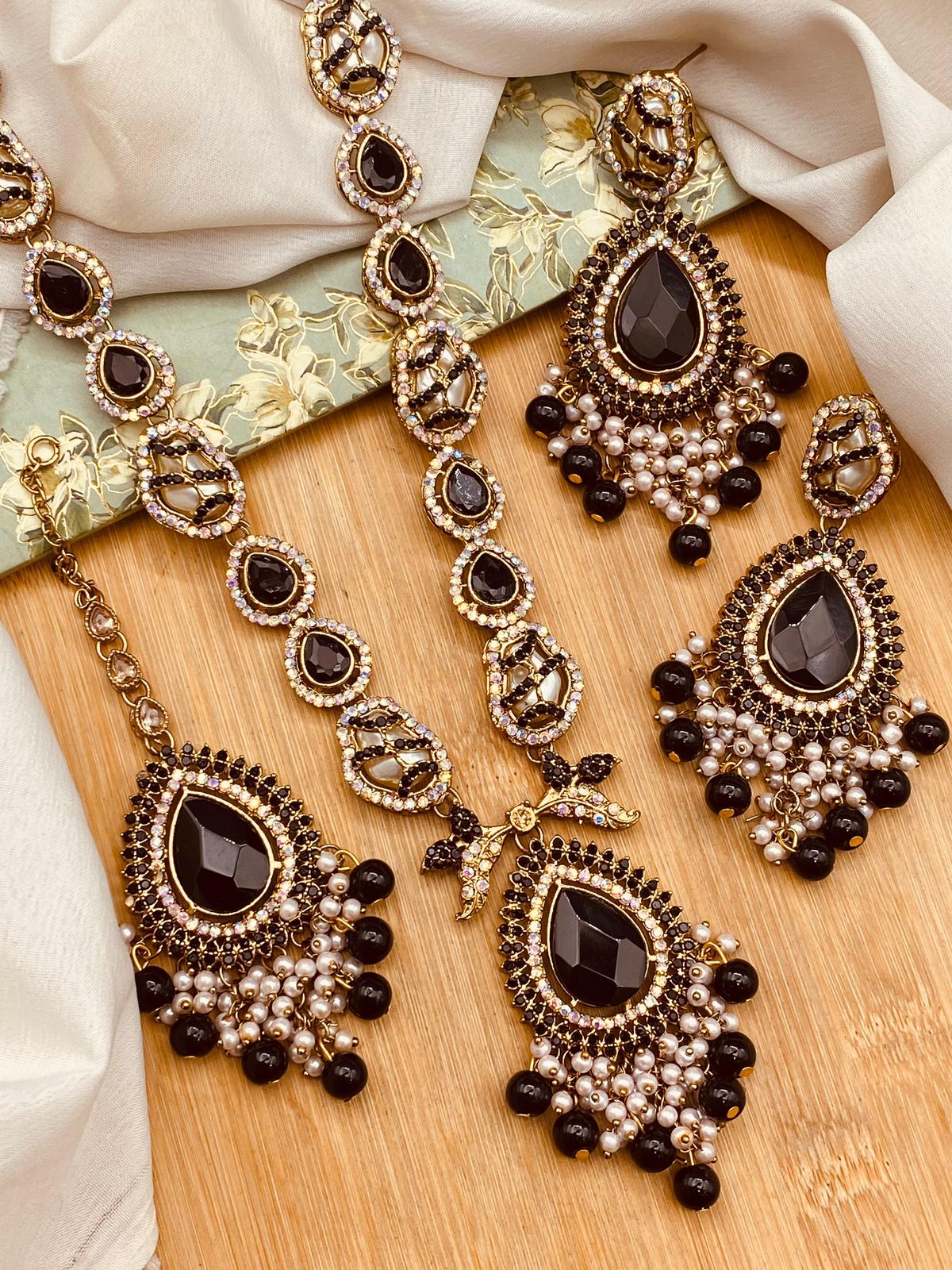 Turkish Mother pearl Long Mala set-2777