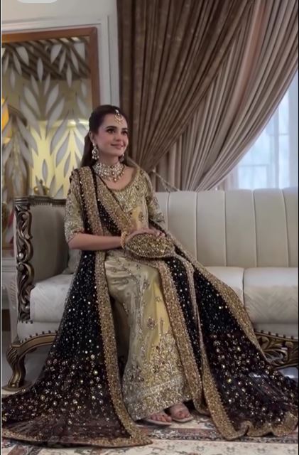 Haris shakeel Mesuri Hand Embellished & Embroidered 3 Piece Dress - J0402