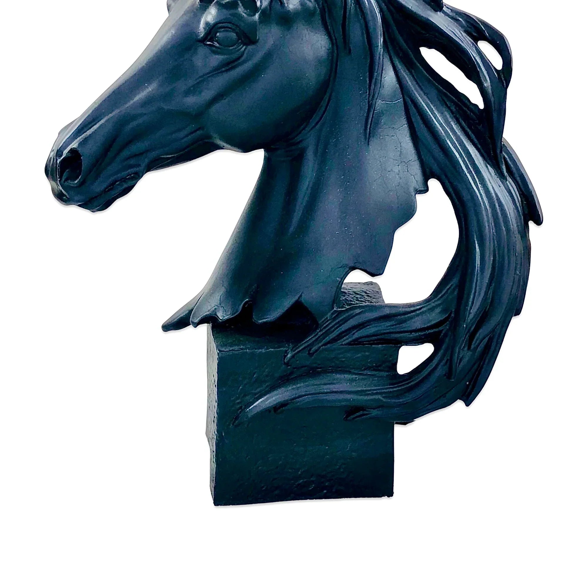 MATT BLACK STALLION HORSE LAMP