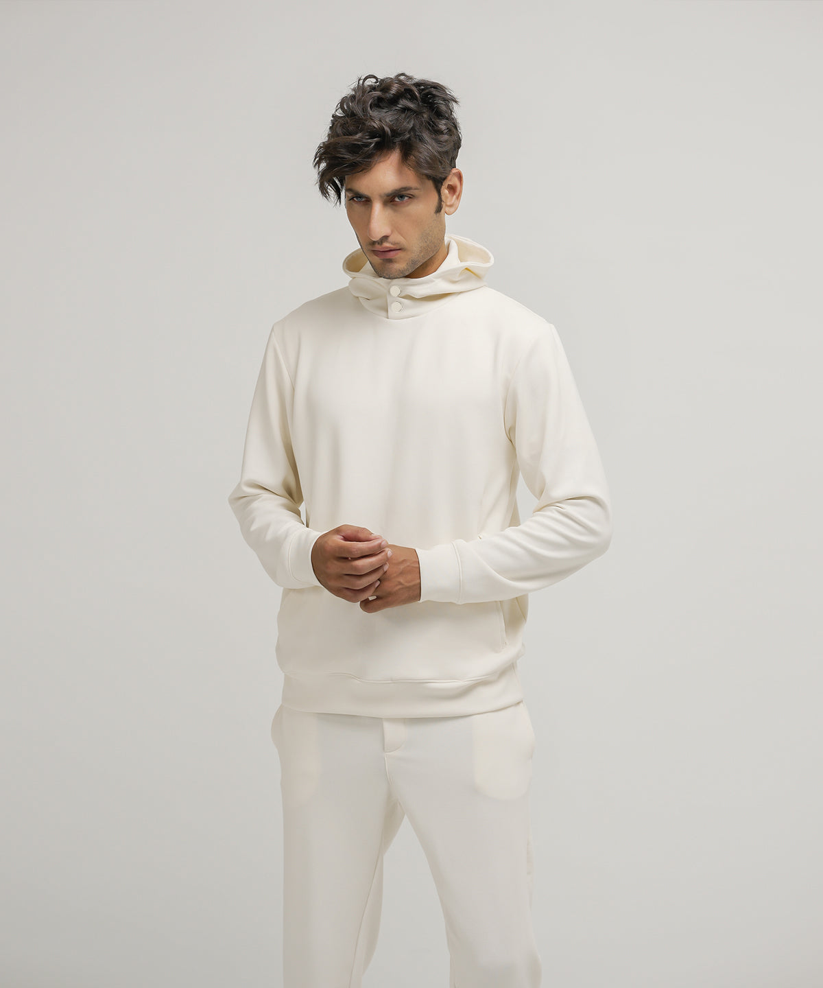 Men's LuxeStretch Mock Neck Hoodie