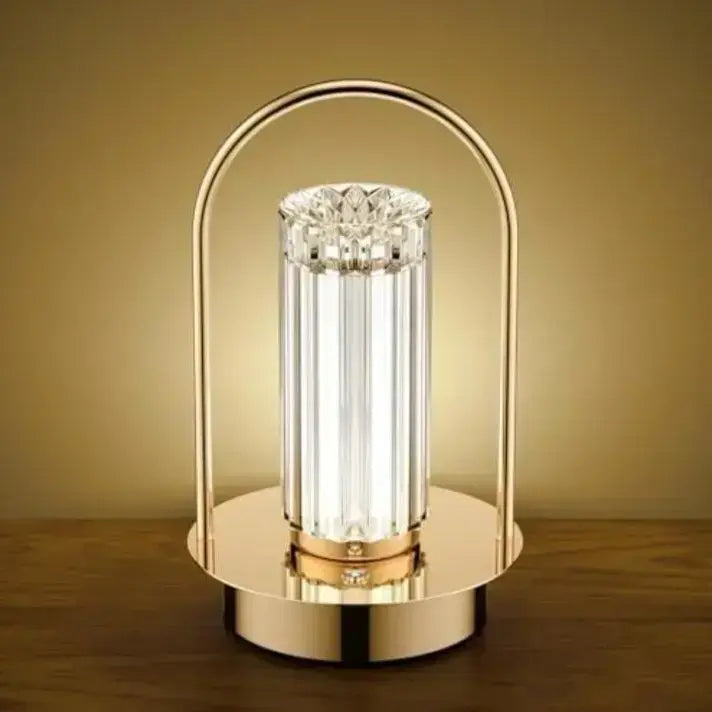 Golden Metal Table Touch Sensor Crystal  Lamp